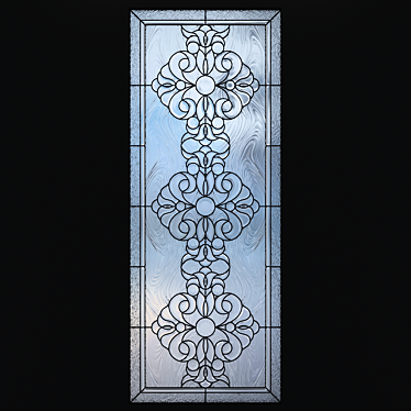 Stained Glass Window Panel 3D model image 1 