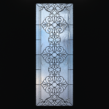 Stained Glass Panel 1000x2750mm 3D model image 1 