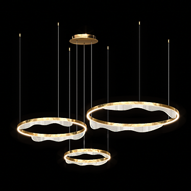 Hanna Ring Chandelier Set 3D model image 1 