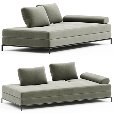 Modern Sound Sofa with Depth Variability 3D model image 1 