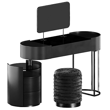 Modern Color Dressing Table Set 3D model image 1 