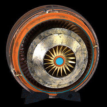 3D model of sci fi Jet engine