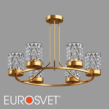 Calle Glass Ceiling Chandelier 3D model image 1 