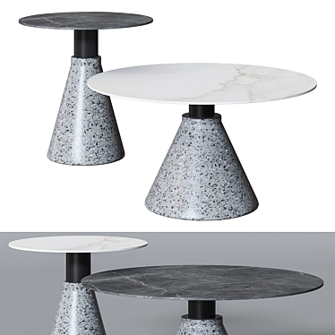 FOSUHOUSE Terrazzo Scandinavian Coffee Table 3D model image 1 