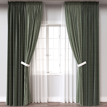 Versatile 3D Curtain Model 3D model image 1 