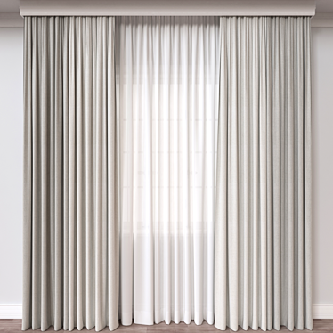 High Detailed Curtain 3D Model 3D model image 1 