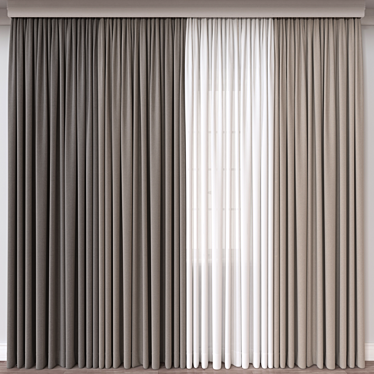 Modern Curtain 3D Models 3D model image 1 