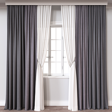 Dual-Render Curtain Model, High-Quality - 3D Object 3D model image 1 