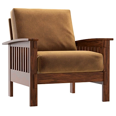 Primo Upholstered Armchair 3D Model 3D model image 1 