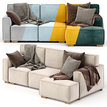 Monso Corner Sofa Sectional by Divan.ru 3D model image 1 