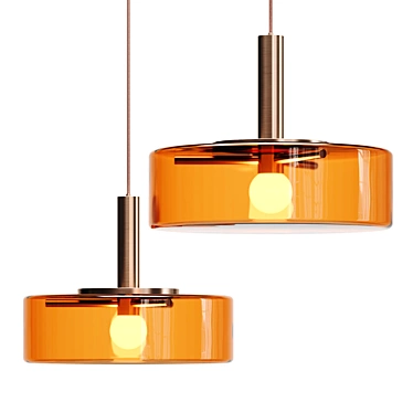 Space Station Glass Pendant Light 3D model image 1 