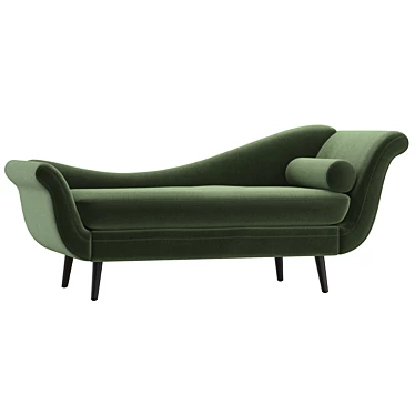 Modern Upholstered Chaise Lounge 3D model image 1 