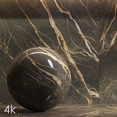 Golden Imperio Marble Texture Set 3D model image 1 
