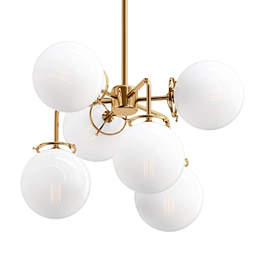 Modern Brass Globe Pendant Light 3D model image 1 