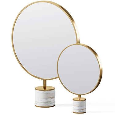 Elegant Round Mirror AGADIR by Frato 3D model image 1 