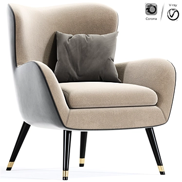  Stresa Nicoline Armchair: Modern Comfort 3D model image 1 