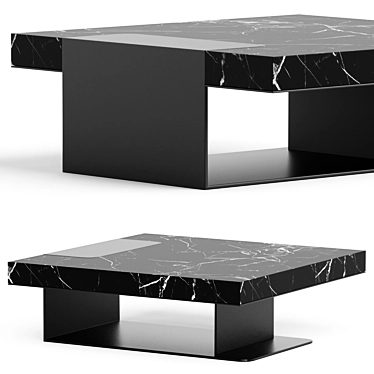 Elegant IPANEMA Marble Coffee Table 3D model image 1 