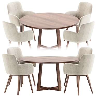 Modern Dining Set Furniture Collection 3D model image 1 