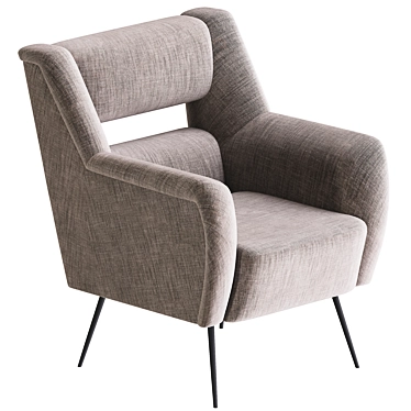 Minimalist Ile Armchair by Minotti 3D model image 1 