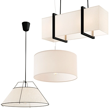 Stylish Pendant Lamp Collection 3D model image 1 