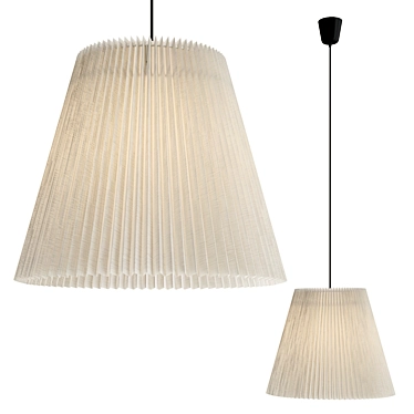 Chloe Pleated Textile Pendant Lamp 3D model image 1 