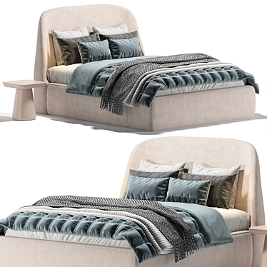 Modern Dalty Bed Design 3D model image 1 