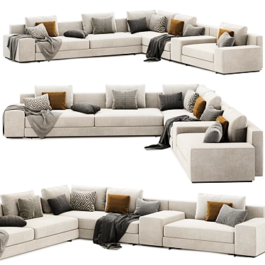 Minotti Italia Daniels Modular Corner Sofa 3D model image 1 