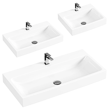 Bocchi Scala Arch White Sink 3D model image 1 