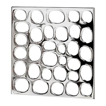 Polka Dot Wall Tile Mirror 3D model image 1 