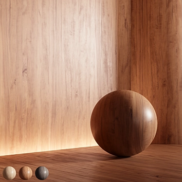 Seamless Wood Material Texture 3D model image 1 