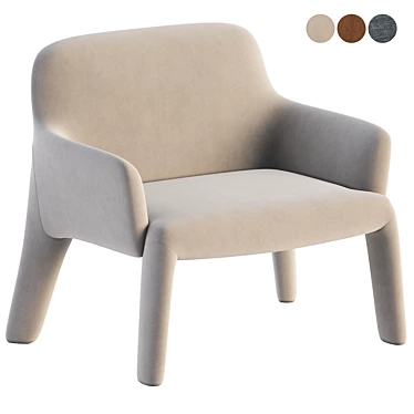 Modern Molteni Armchair Design 3D model image 1 