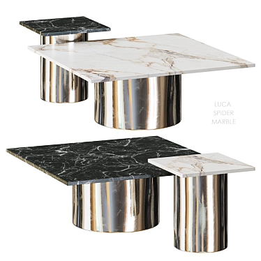 LUCA MARBLE SPIDER TABLES SET 3D model image 1 