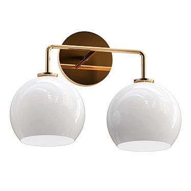 Elegant Glass Globe Sconce Model 3D model image 1 