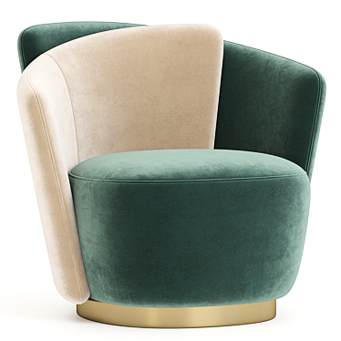 Modern Elegance Split Chair 3D model image 1 