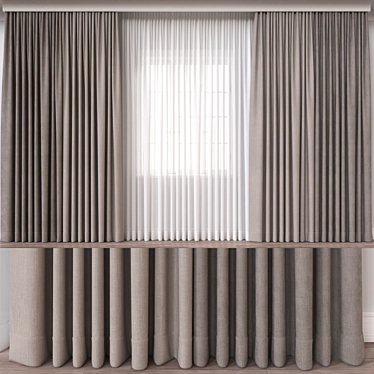 Versatile Curtain 3D Model 3D model image 1 