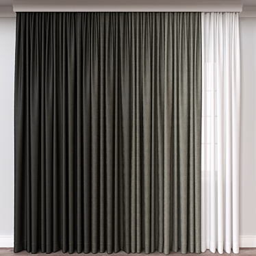 Modern Curtain 3D Models Pack 3D model image 1 