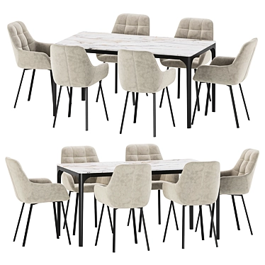 Modern Dining Set Furniture Collection 3D model image 1 