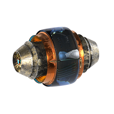 Futuristic Sci-Fi Jet Engine 3D model image 1 