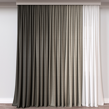 Versatile 3D Curtain Model 3D model image 1 