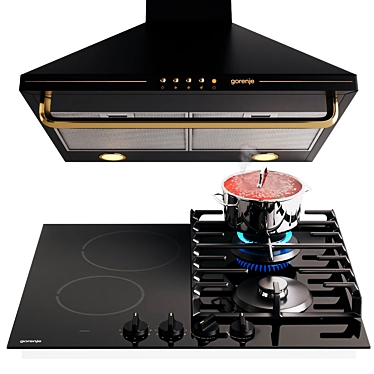 Vintage Integrated Gorenje Kitchen Appliances 3D model image 1 