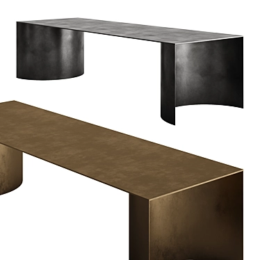 Reflective Metal Table Plateaux 3D model image 1 