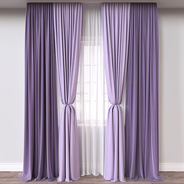 Vray and Corona Rendered Curtain 3D model image 1 