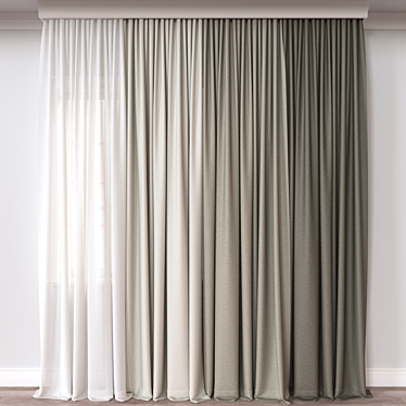  Versatile Curtain Model 341 3D model image 1 