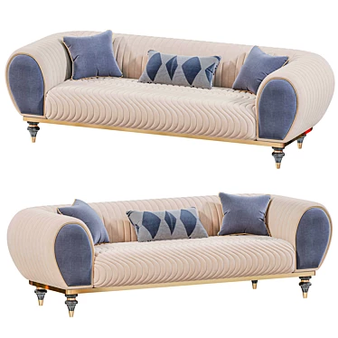 Elegant ESTELLA Sofa HONOR Furniture 3D model image 1 