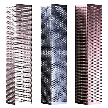 Metal Perforated Columns 500x500x2500mm 3D model image 1 