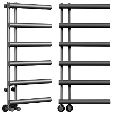 Belo Anthracite Heated Towel Rail 3D model image 1 