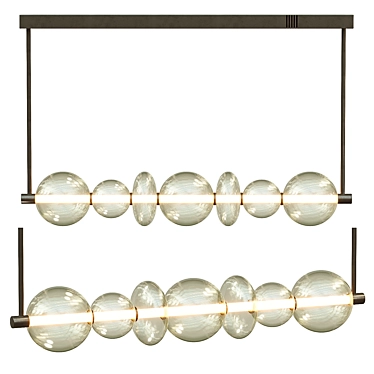 Elegant Designer Arteriors Chandelier 3D model image 1 