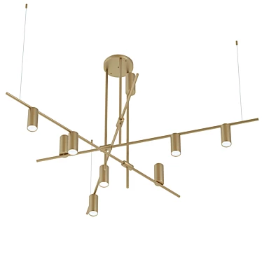 Pikartlights Brass Construction Pendant Light 3D model image 1 
