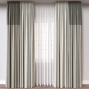 Window Curtain 3D Model - 84284 Polygons 3D model image 1 