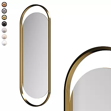 Modern Accent Frameless Mirror 3D model image 1 